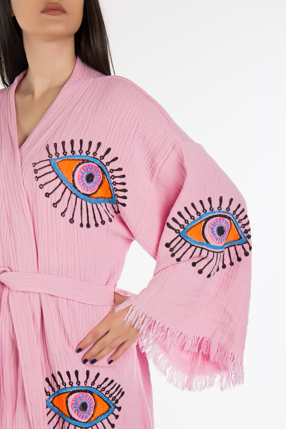 Aria - Light Pink Handmade Kimono