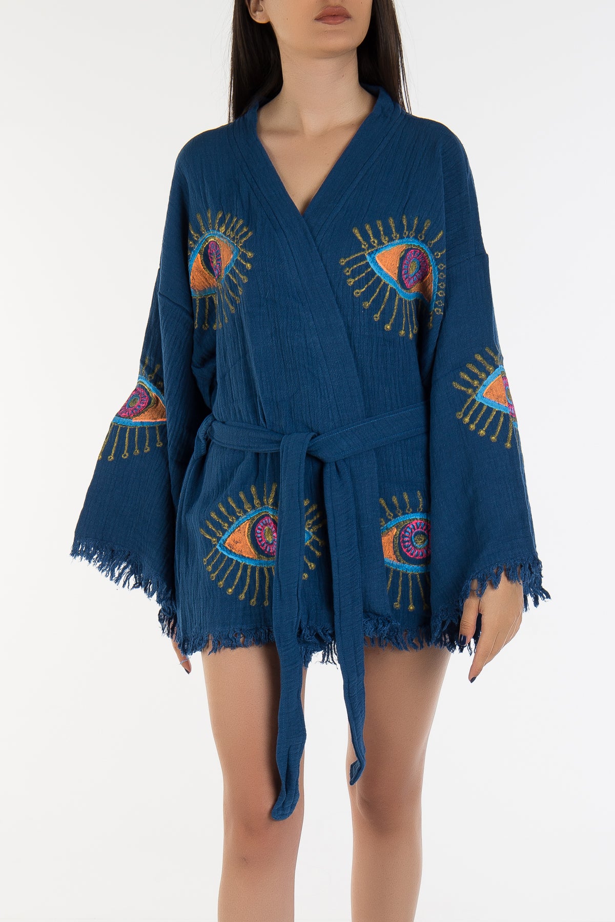 Sereia - Dark Blue Handmade Little Kimono