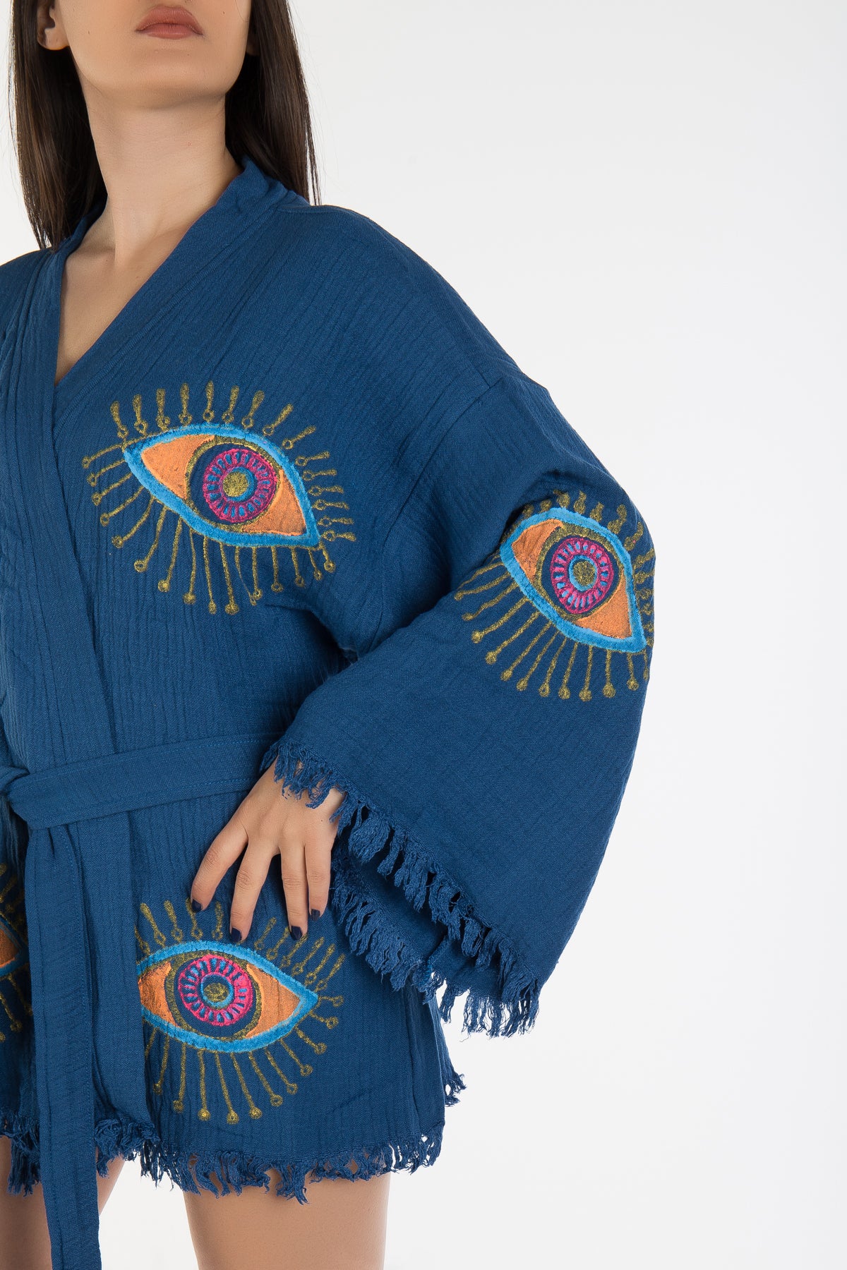 Sereia - Dark Blue Handmade Little Kimono