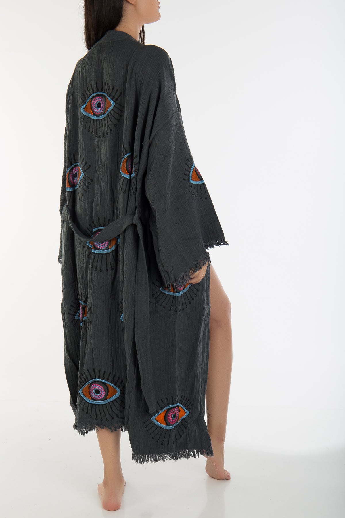 Aria - Dark Gray Handmade Kimono