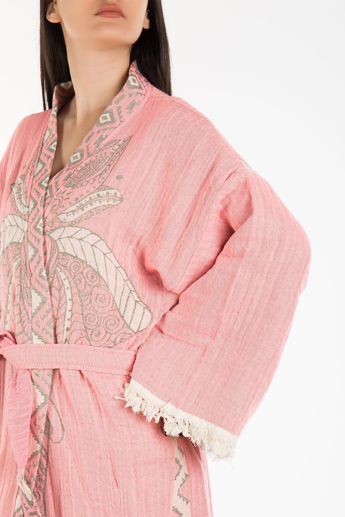 Astrid - Pink Elephant Handmade Kimono