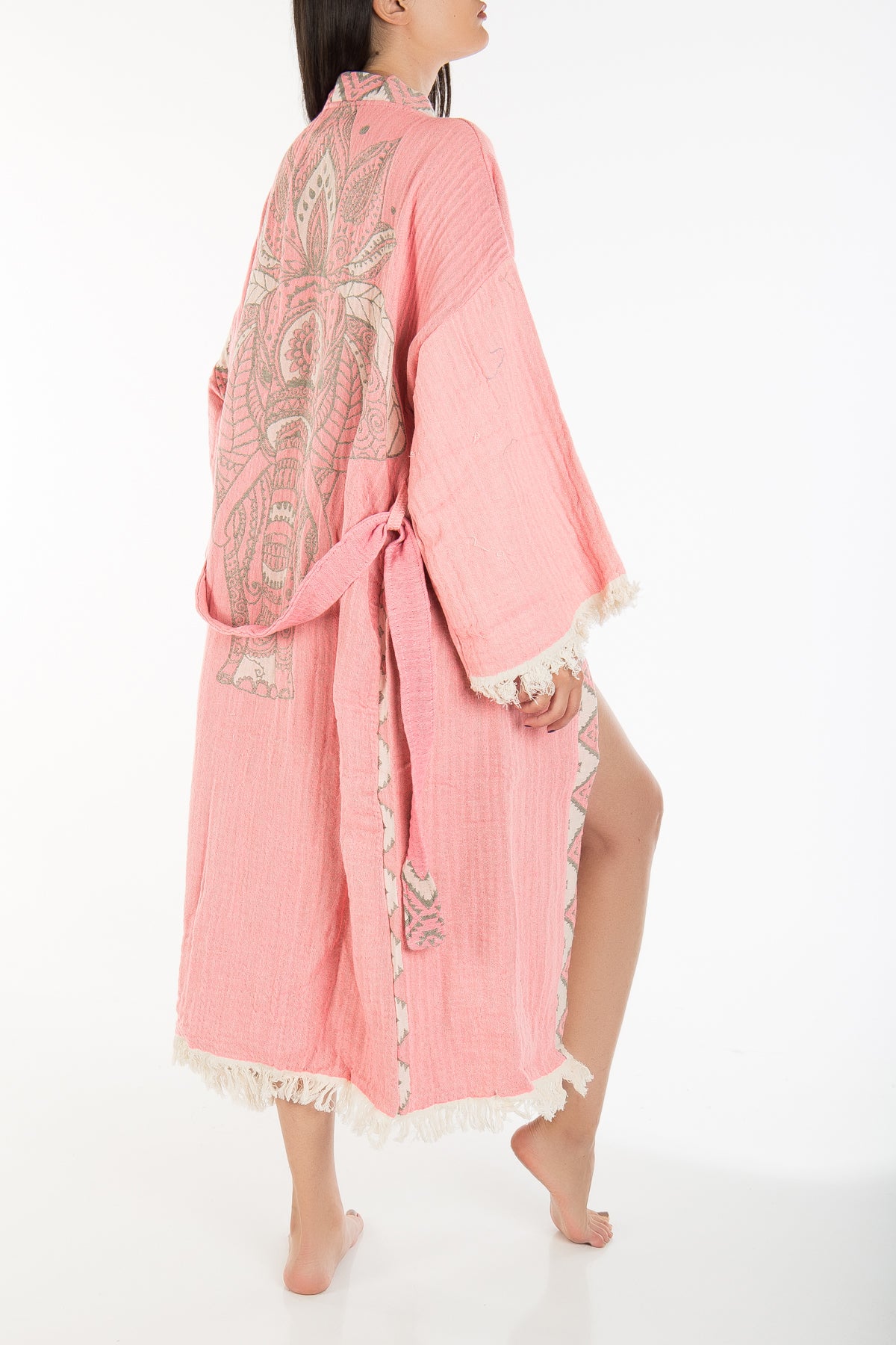 Astrid - Pink Elephant Handmade Kimono