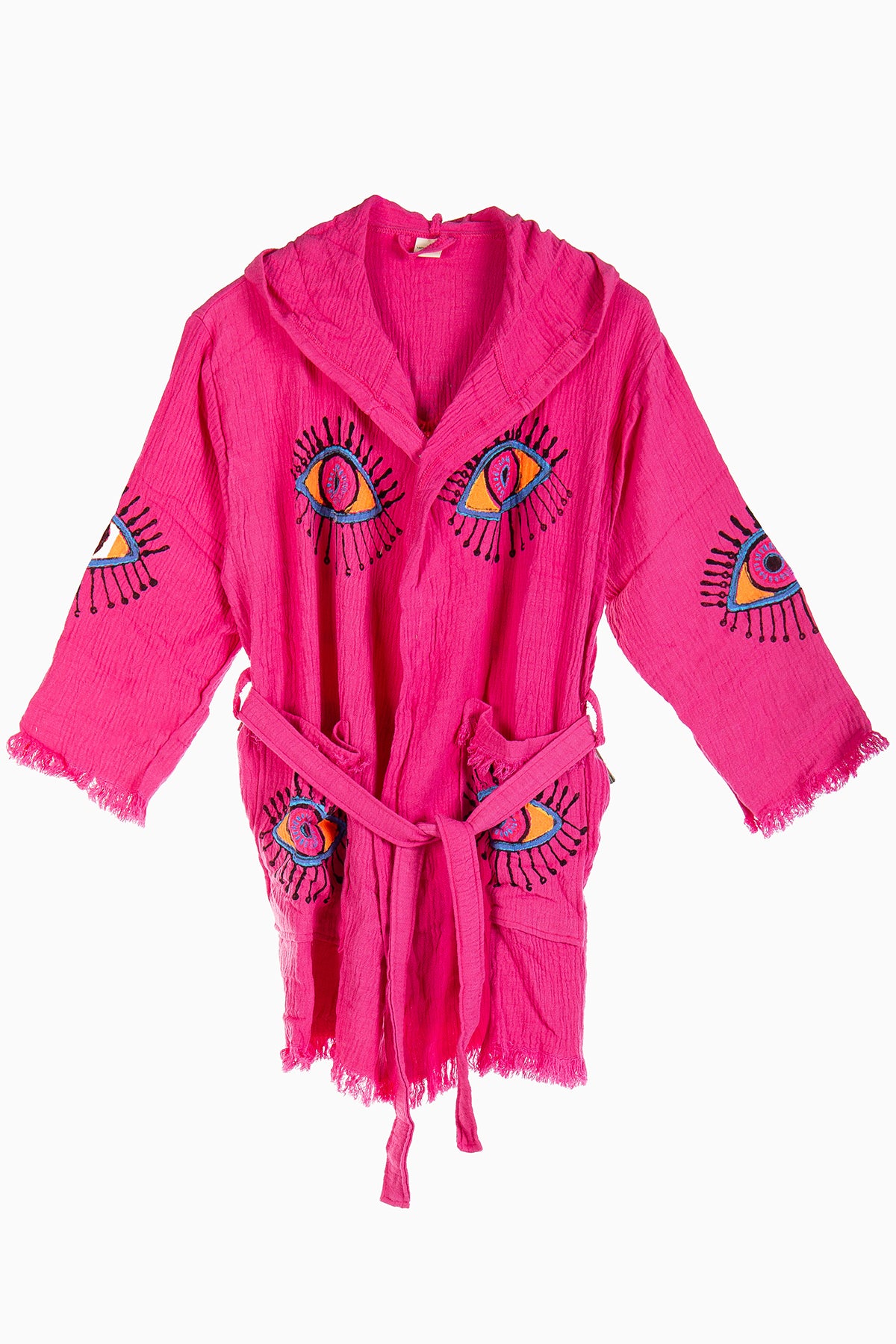 Imogen - Pink Handmade Hooded Kimono