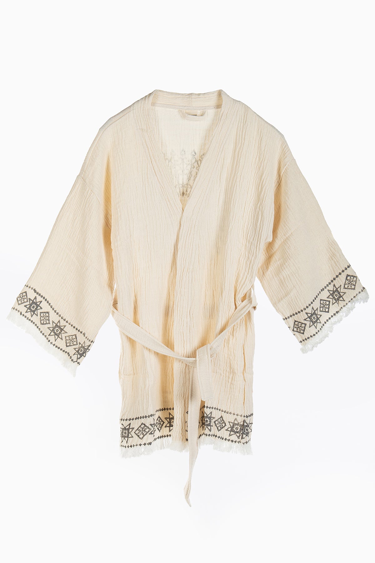 Melly - Off-White Handmade Short Kimono