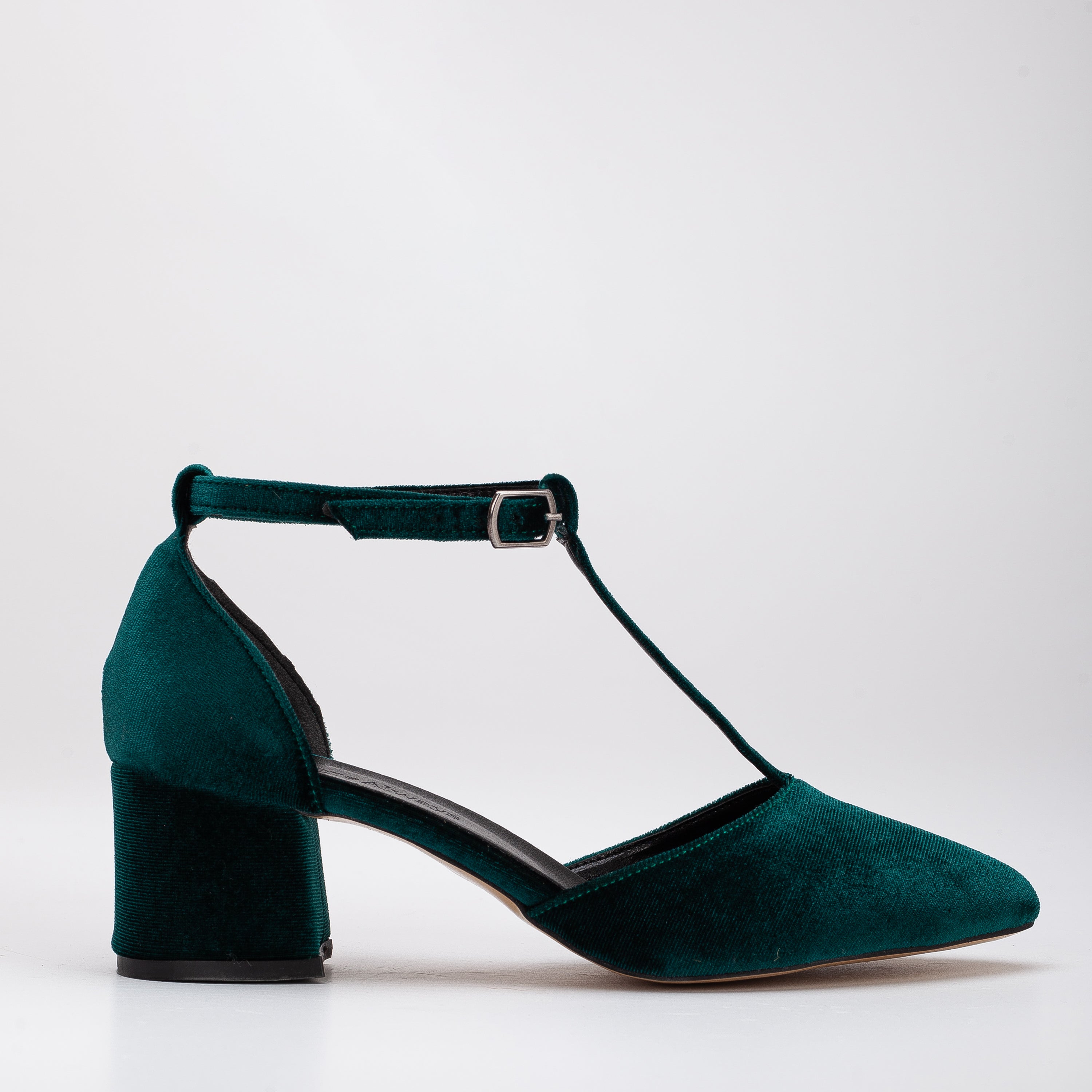 Green Velvet Wedding Shoes, Mary Jane Shoes, Green Velvet Bridal Heels, Green Velvet Block Heels, Green Velvet Low Heels, Green Block Heels