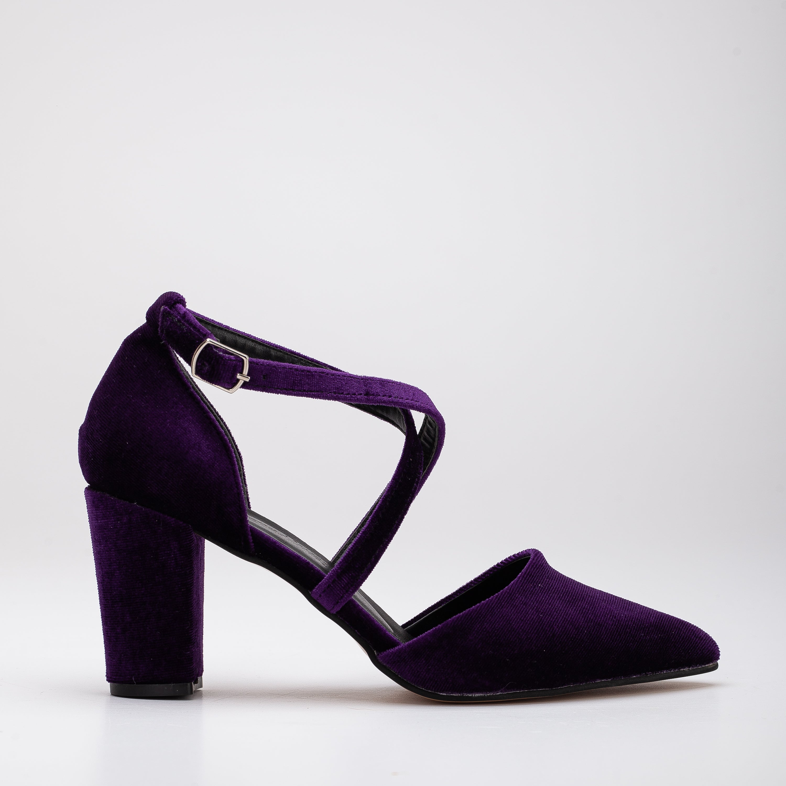Sina - Purple Velvet Shoes