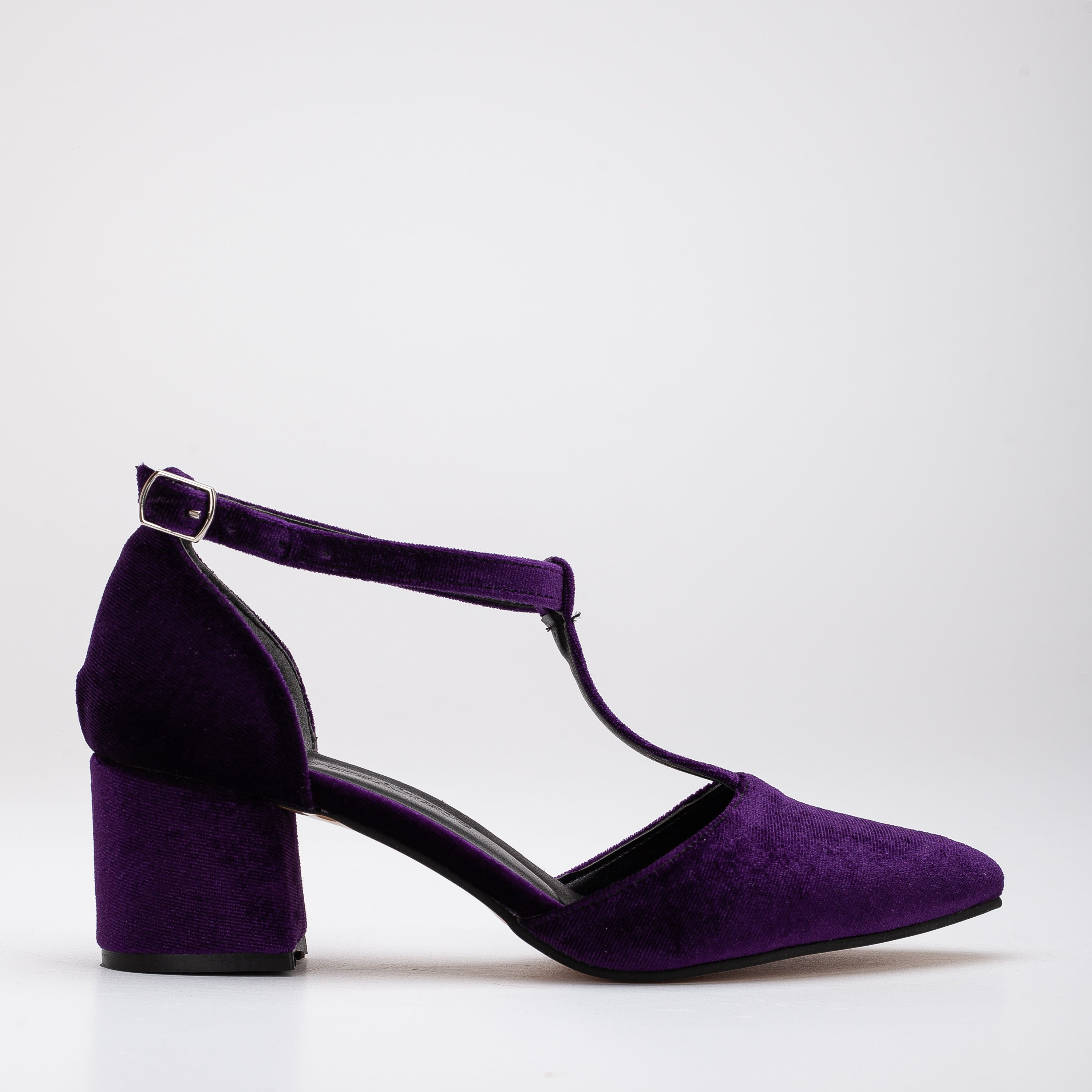 Purple Velvet Heels, Purple Velvet Shoes, Wedding Shoes, Mary Jane Shoes, Purple Low Heels, Purple Tango Dance Shoes, Deep Purple Heels