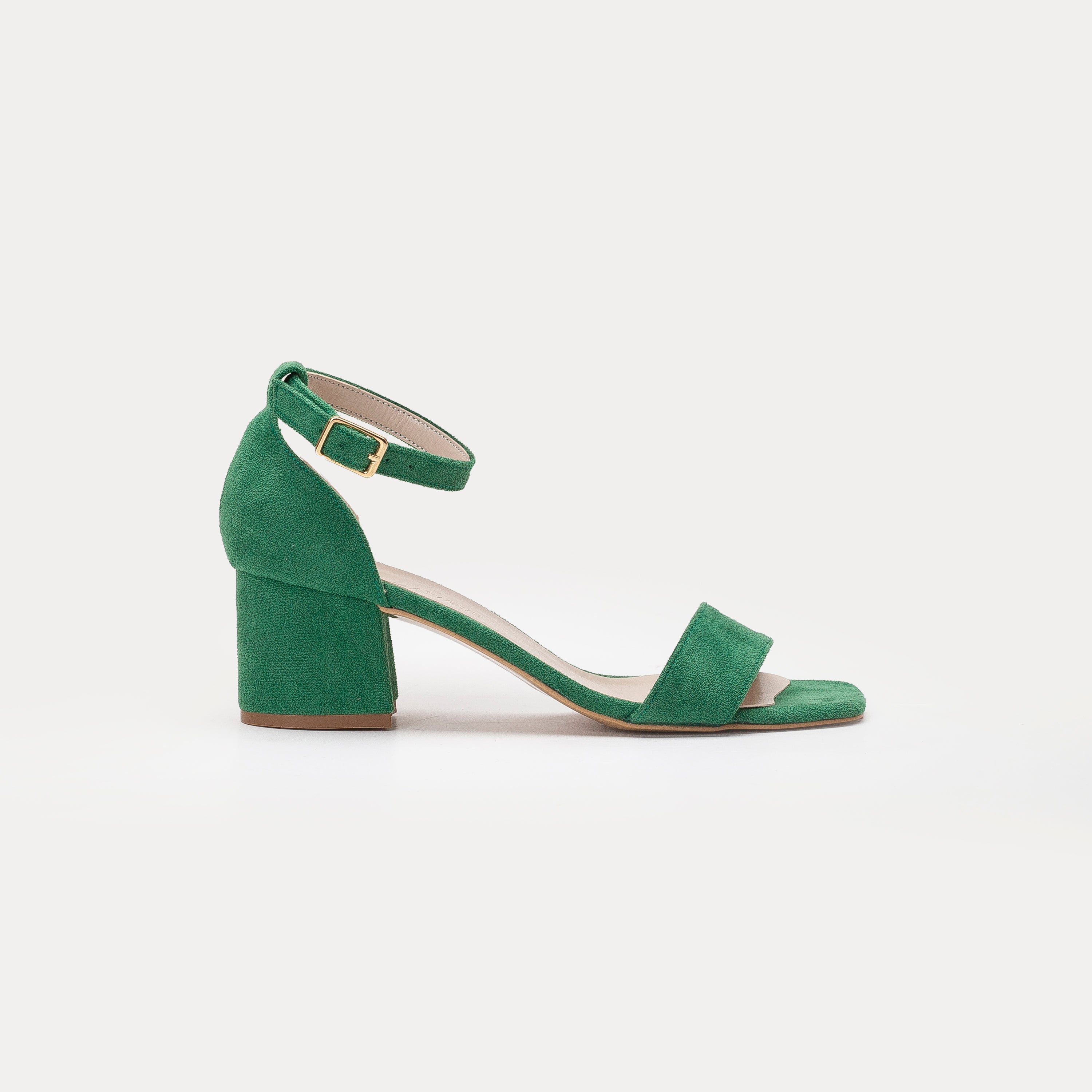 Iva - Green Suede Low Heels