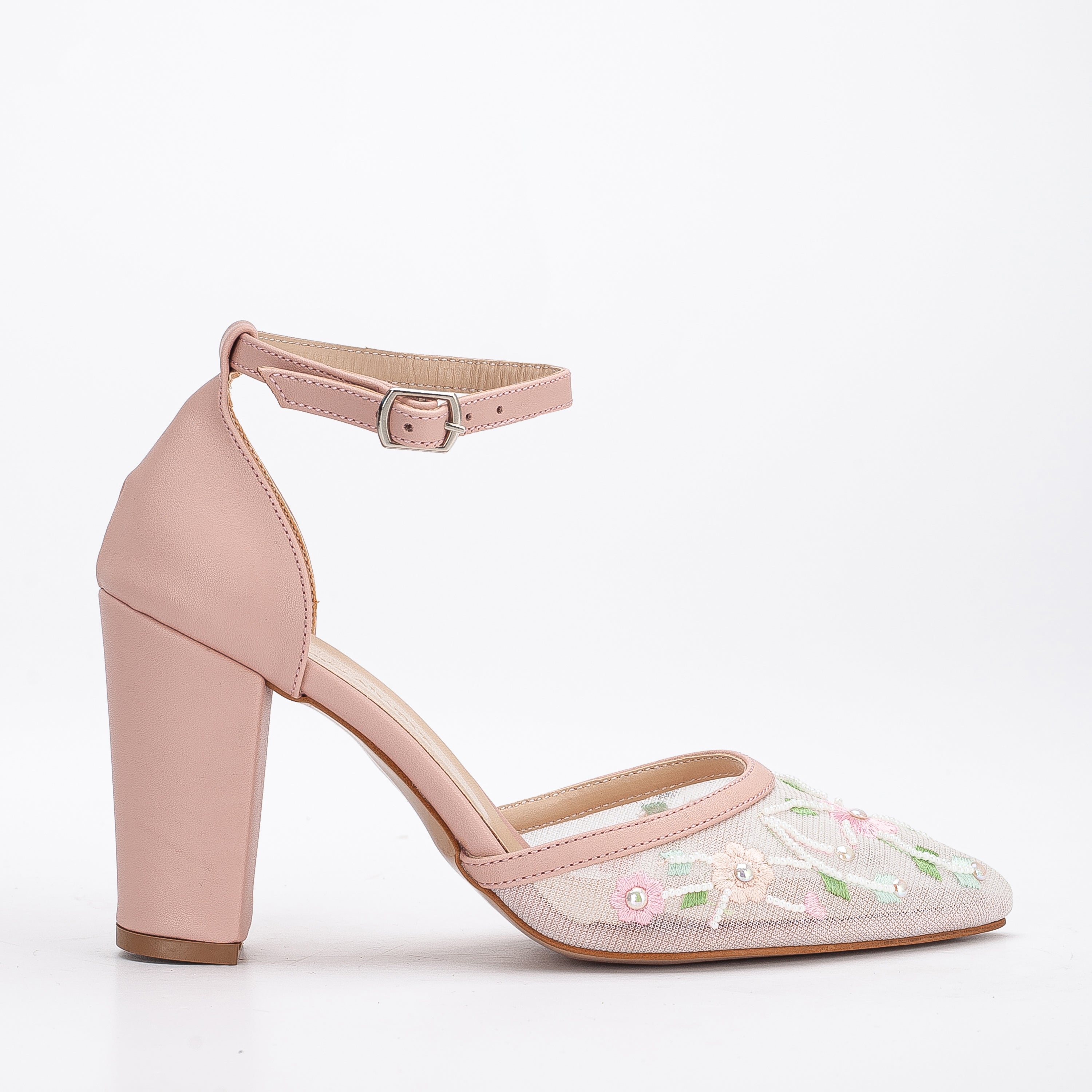 Baby pink embroidered high heels, Embroidered baby pink heels, Baby pink floral embroidered heels, Baby pink embellished high heels, Baby pink heels with intricate embroidery, Baby pink embroidered stilettos, Baby pink embroidered pumps, Baby pink high heels with delicate embroidery, Baby pink embroidered wedding heels, Baby pink embroidered bridal shoes.