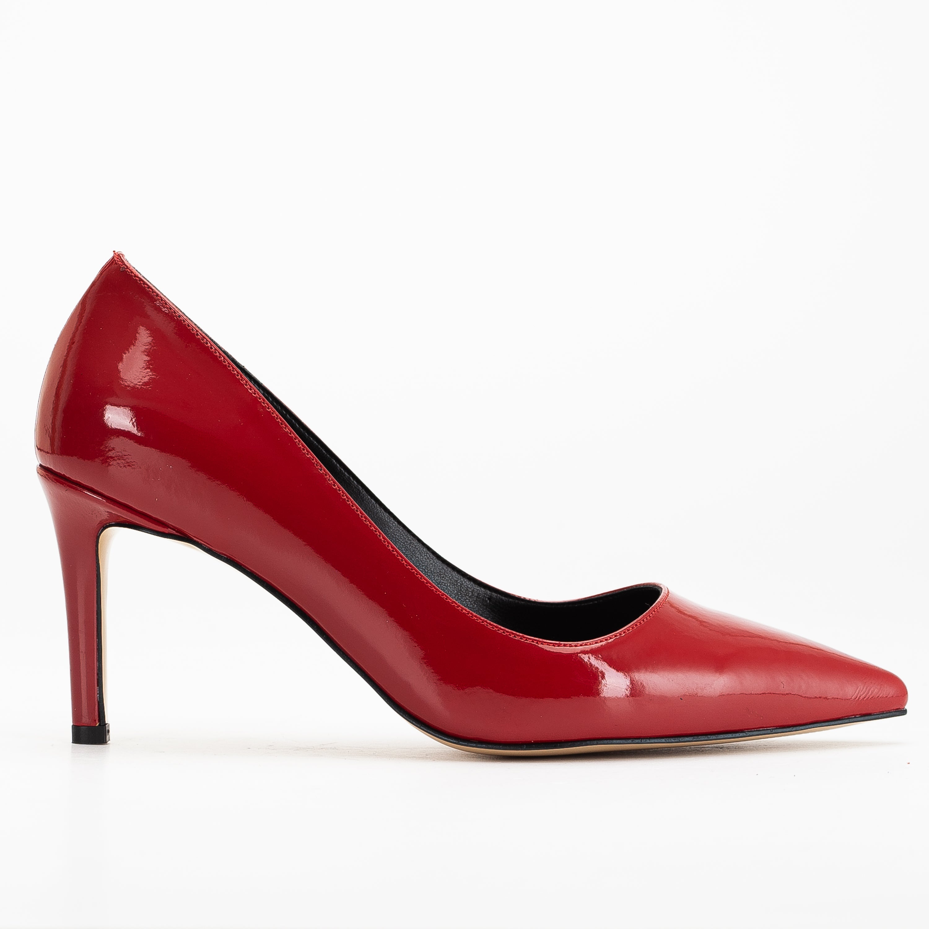 Perla - Red Patent Pointed Toe Stiletto Pump