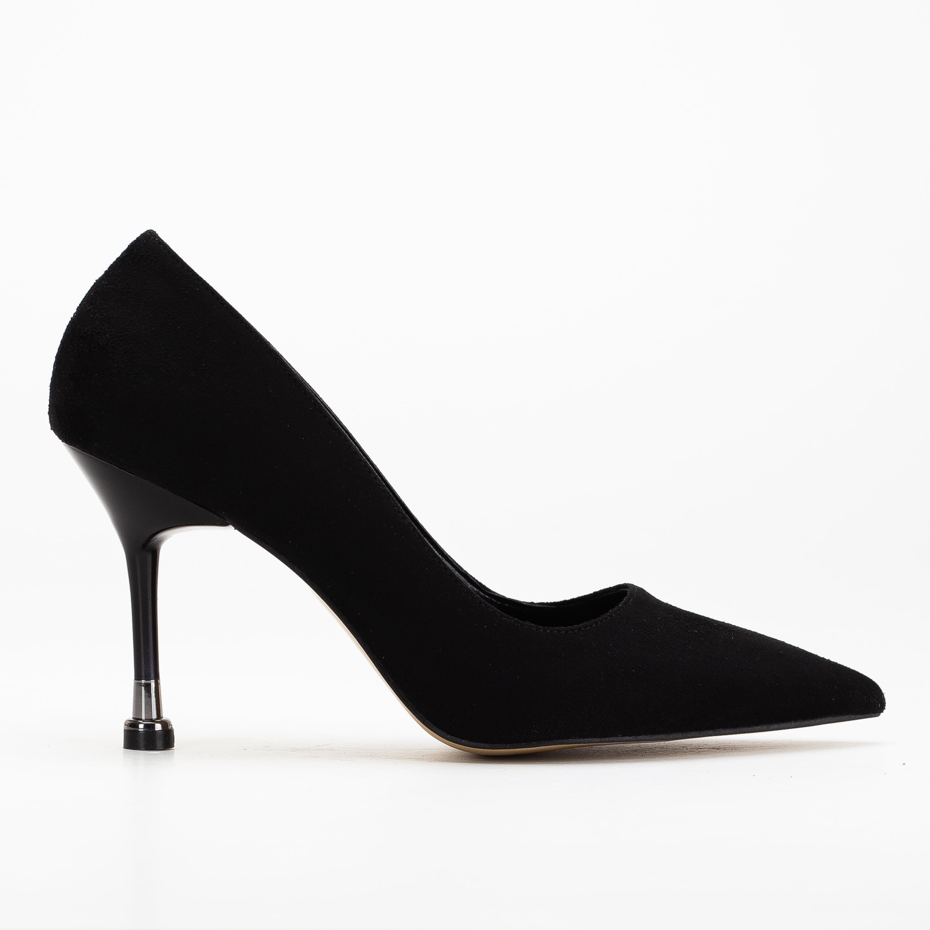 Raven - Black Suede Pointed Toe Stiletto Pump