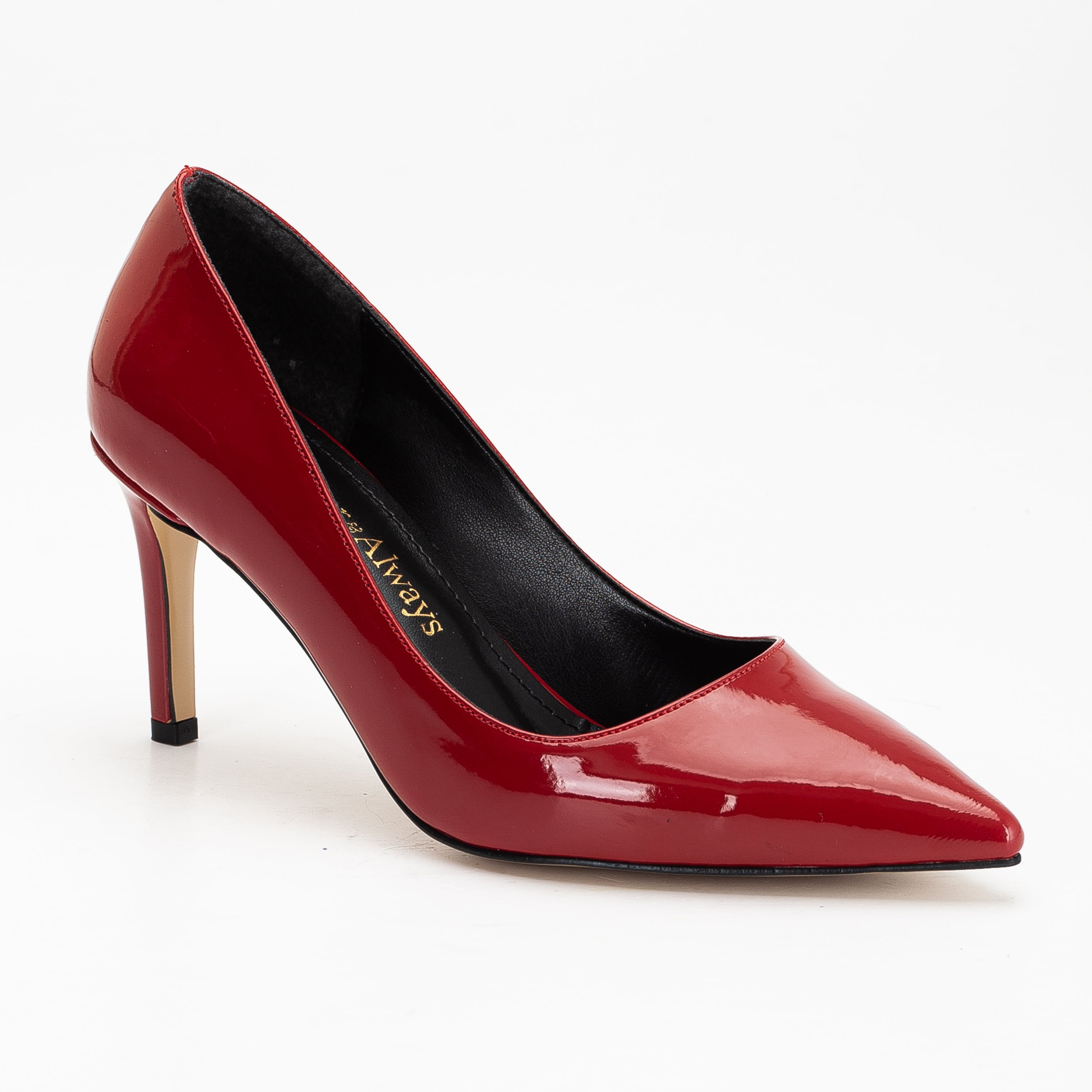 Perla - Red Patent Pointed Toe Stiletto Pump