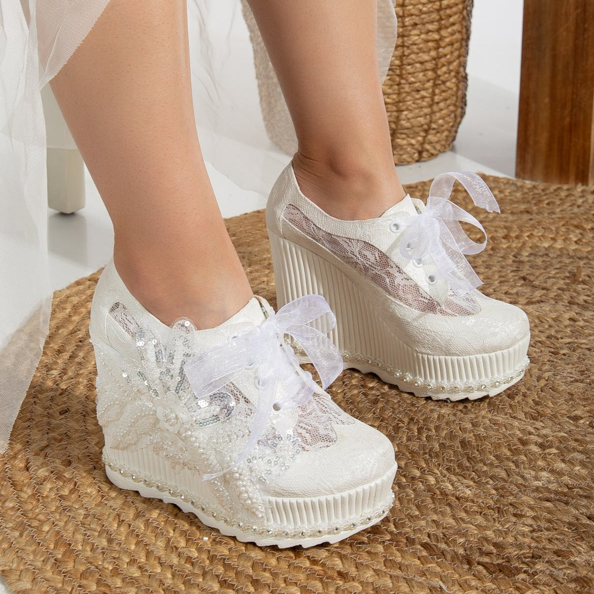 Lace wedding sneakers, Bridal lace sneakers, White lace bridal sneakers, Lace wedding tennis shoes, Lace embellished wedding sneakers, Lace bridal trainers, Wedding sneakers with lace detail, Lace bridal kicks, Lace wedding athletic shoes, Lace wedding sneakers for brides