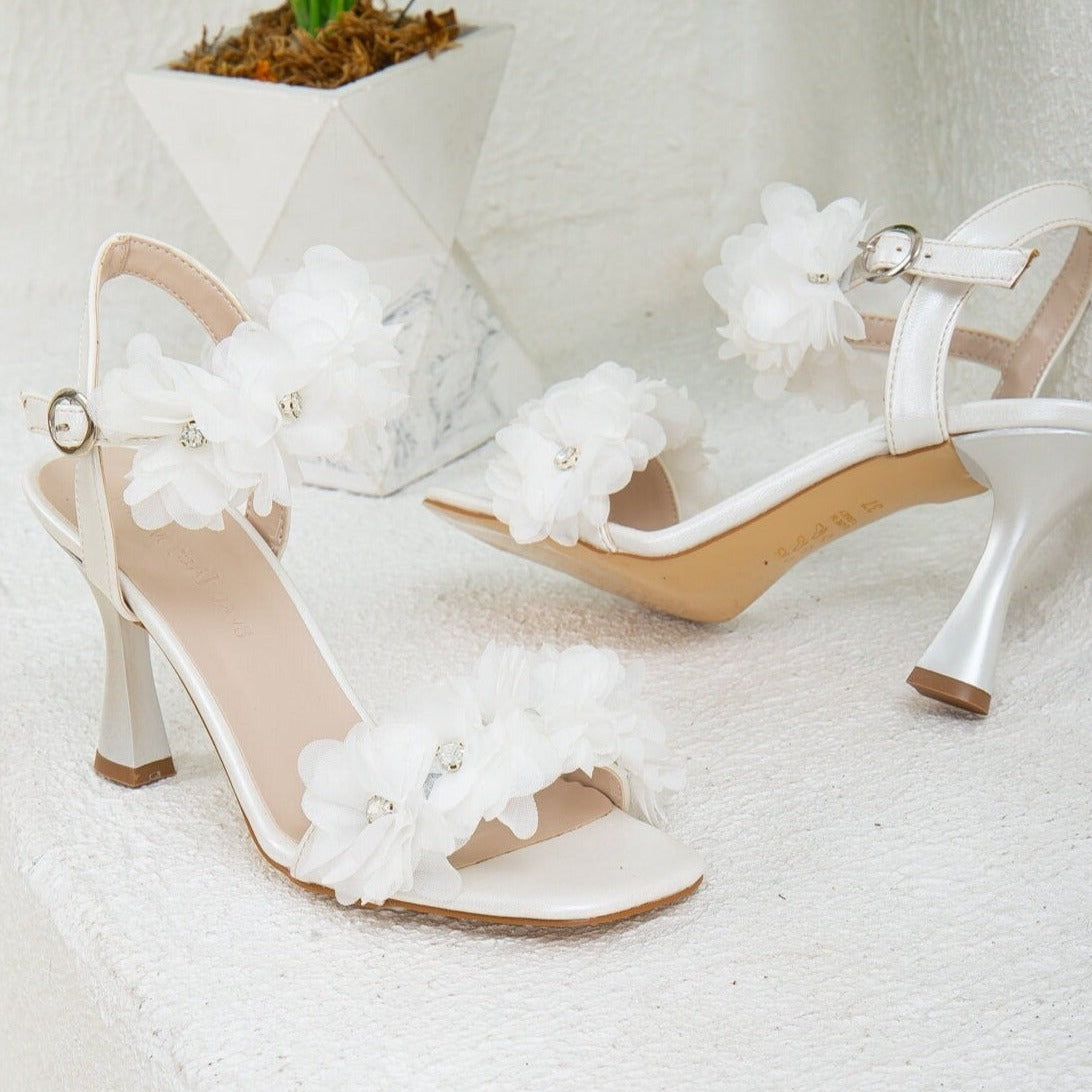 White Wedding Shoes, Bridal Heels, White High Heel Shoes