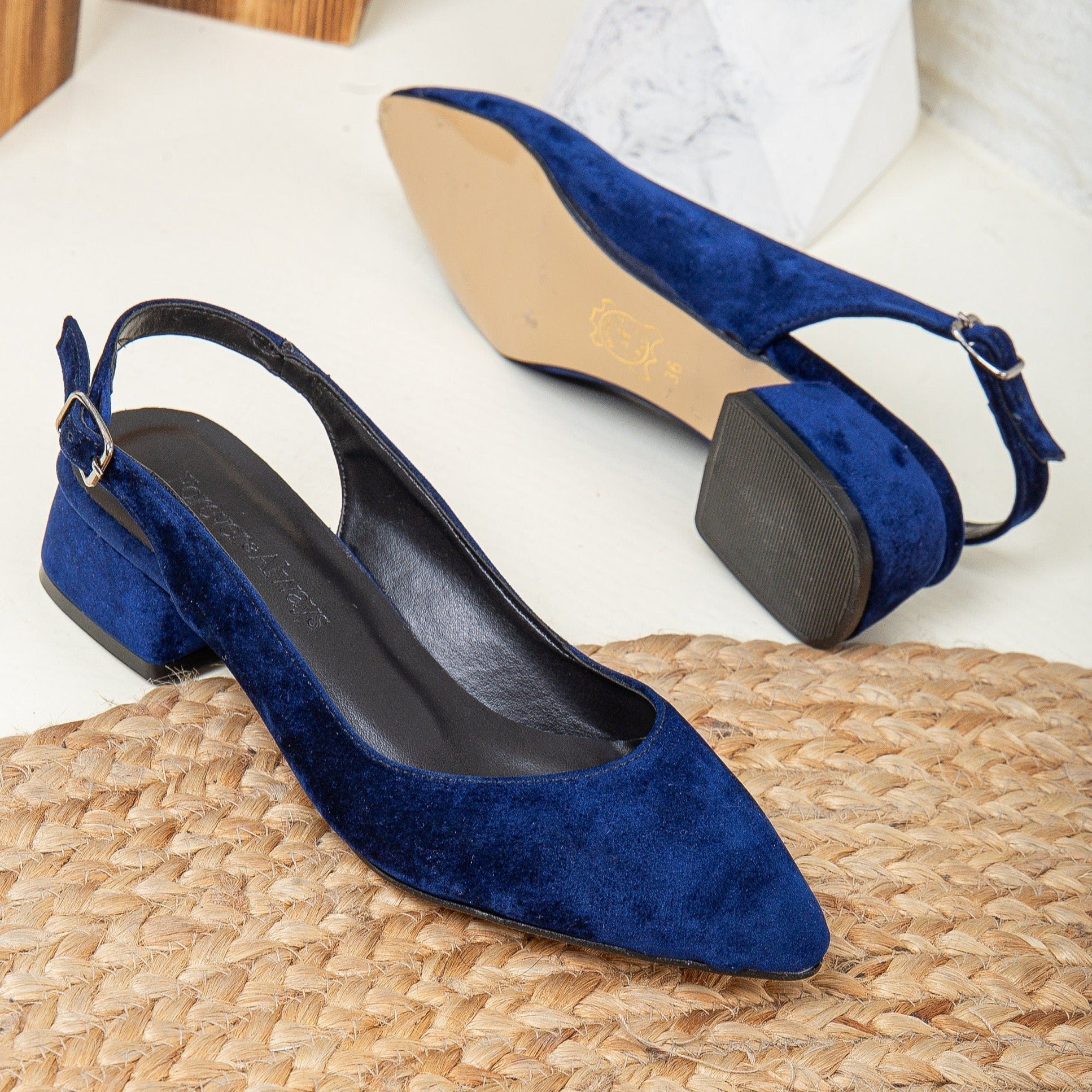 Blue Velvet Shoes, Blue Velvet Heels, Blue Velvet Flats, Blue Wedding Shoes
