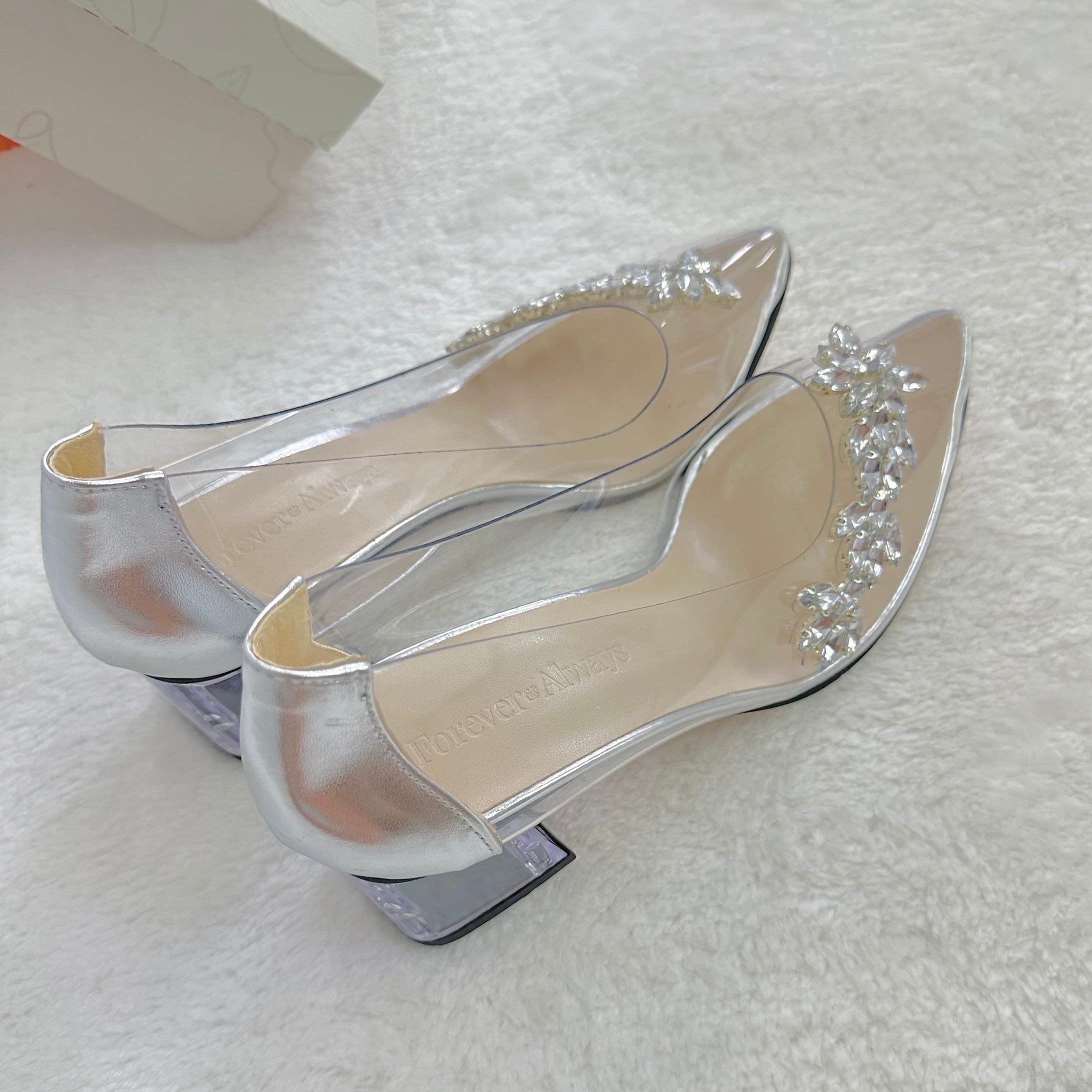 Cinderella Shoes, Princess Wedding Shoes, Transparent Low Heels, Transparent Heels, Transparent Bridal Shoes, Clear Heels, Wedding Shoes