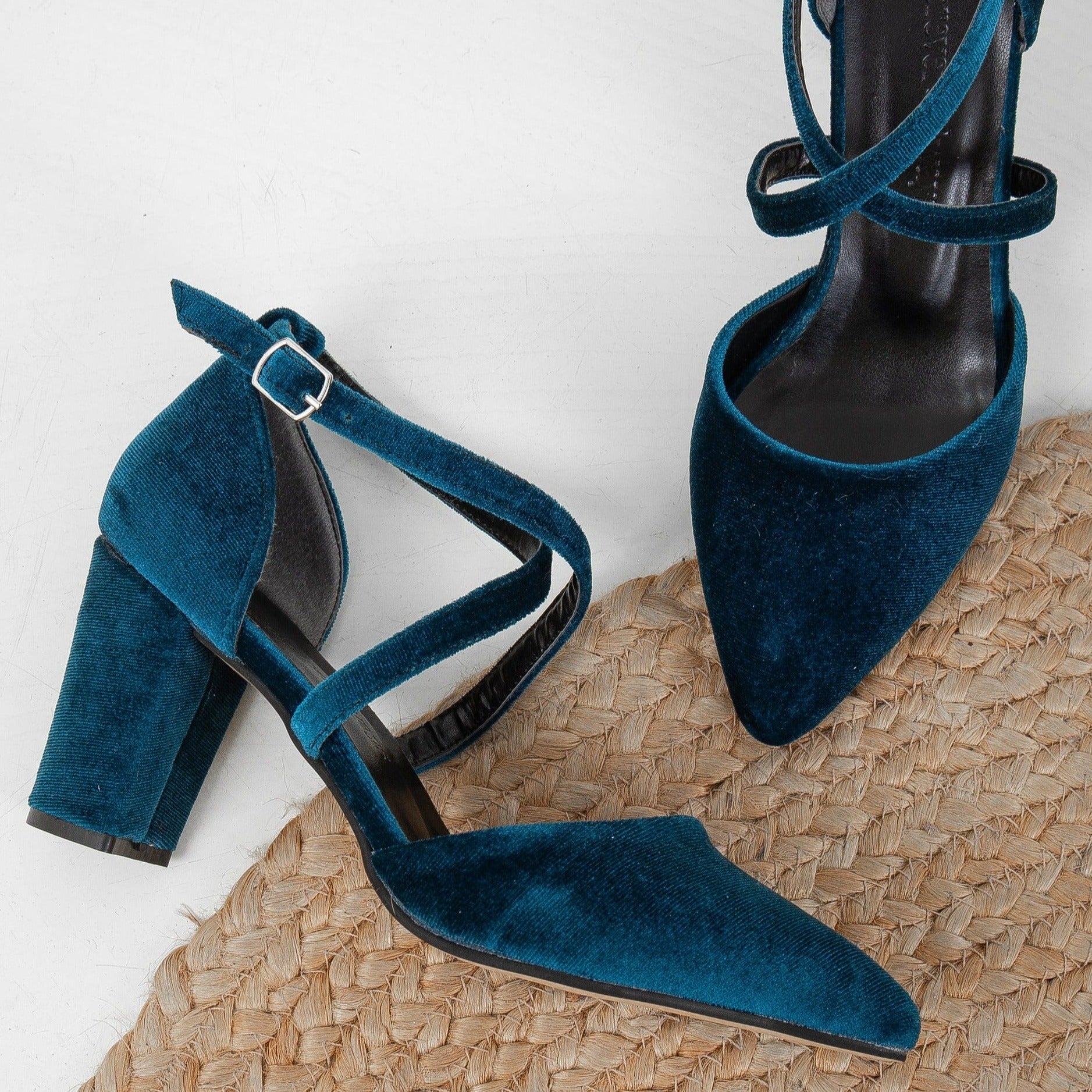 Blue Velvet Heels, Teal Blue Velvet Shoes, Wedding Shoes, Blue Wedding Shoes, Blue Block Heels, Blue Velvet Wedding Shoes, Something Blue