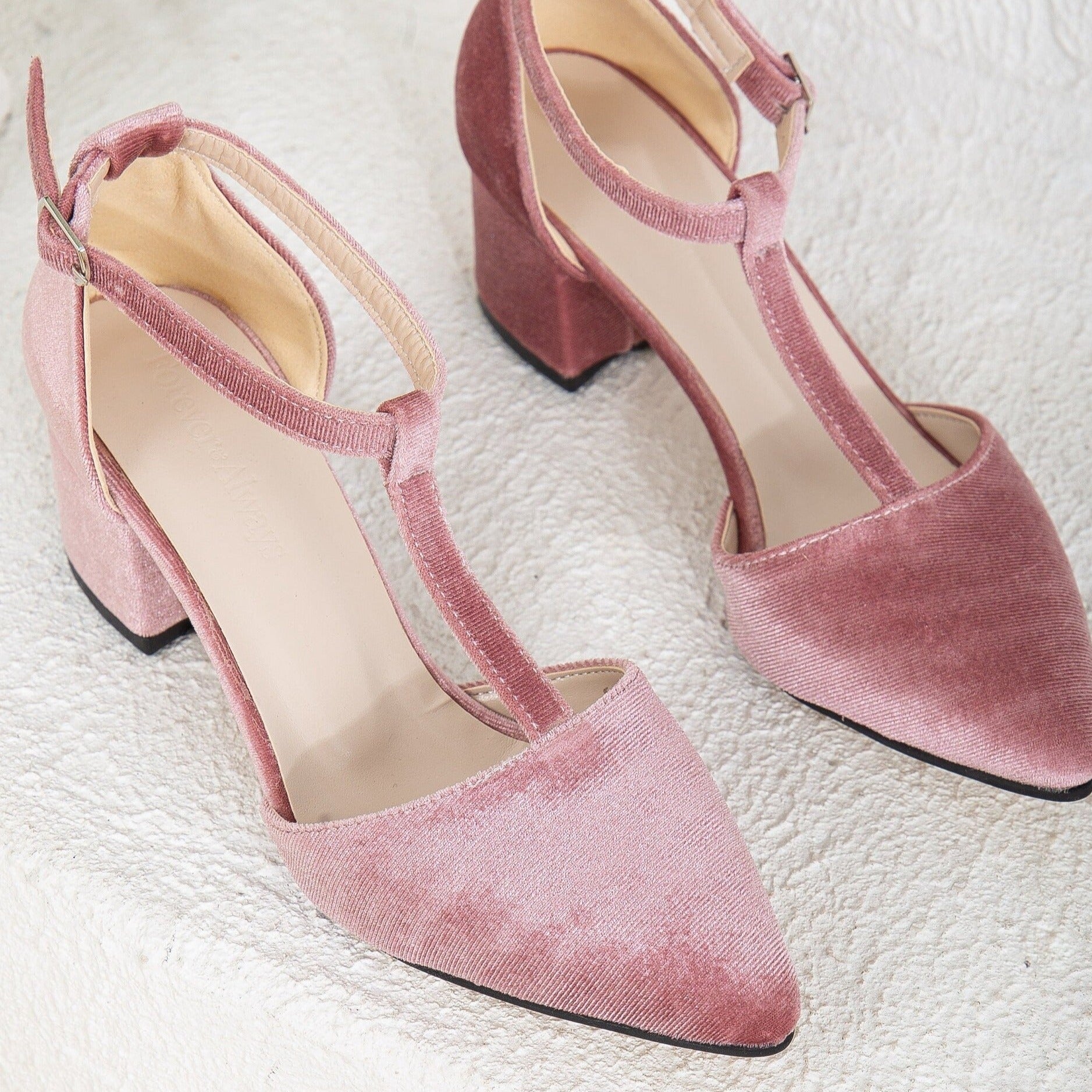 Rose Velvet Heels, Pink Velvet Shoes, Wedding Shoes, Royal Rose Low Heels, Pink Tango Dance Shoes, Blush Heels, Rose Heels, Light Pink Pumps, <p>ROYAL ROSE VELVET SHOES - LIGHT PINK VELVET HEELS - WEDDING SHOES