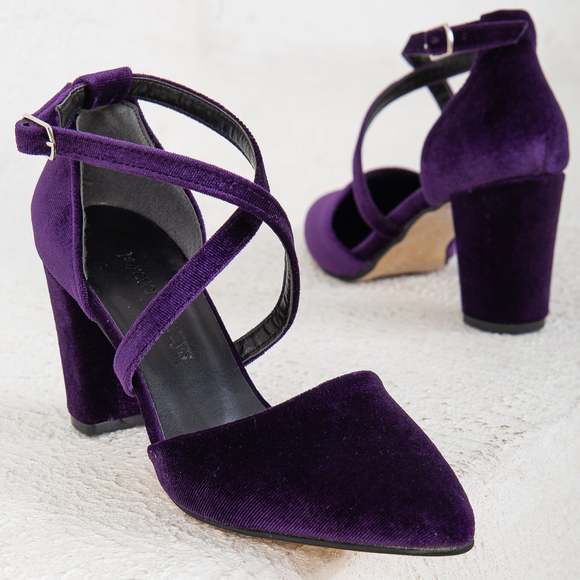 Purple Velvet Shoes, Wedding Shoes, Purple Velvet Heels, Wedding Pumps, Purple Bridal Shoes, Purple Pumps, Purple Block Heels, Velvet Heels